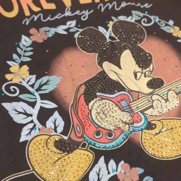 Disney Mickey mouse guitar sequin sweatshirt size xxl - Picture 3 of 5